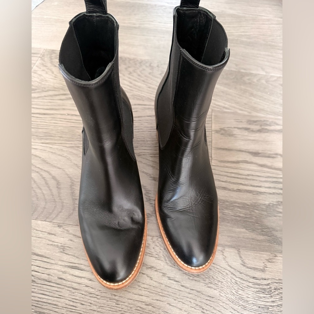 Jenni Kayne Frankie Leather Black Boots - Picture 4 of 7